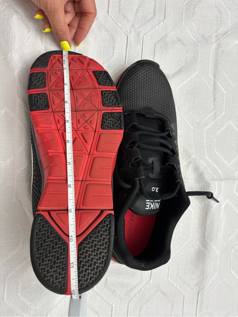 Nike Free 3.0 Running Shoes Black Red White Athletic Sneakers Men’s 10.5 - Picture 8 of 8